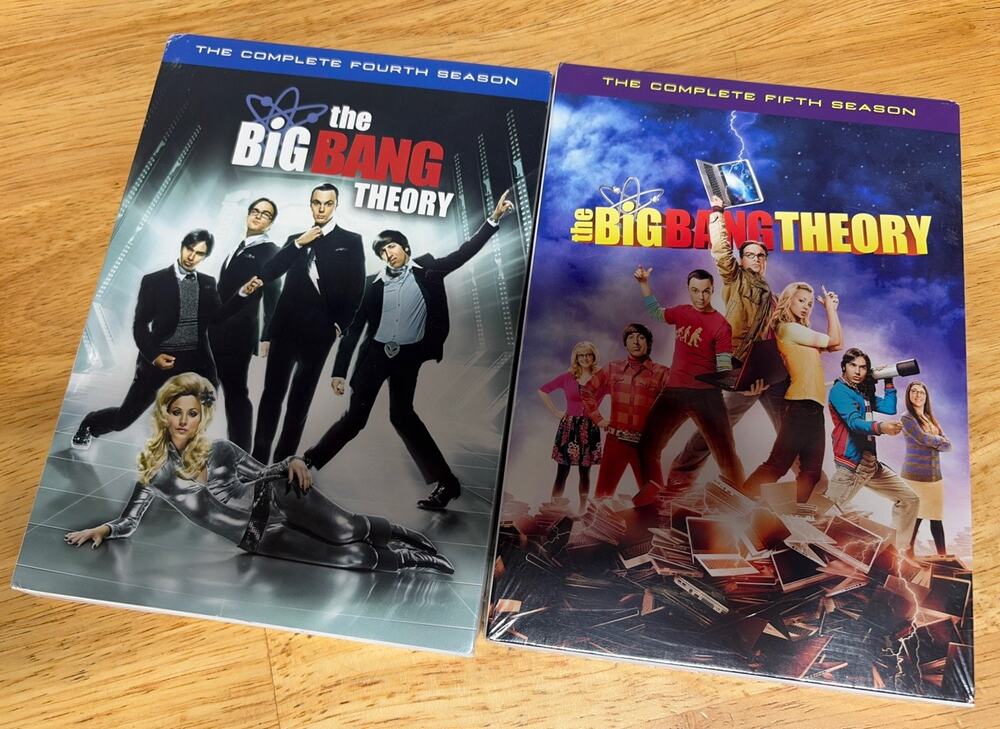 NEW/SEALED Lot (2) DVD - The Big Bang Theory: The Complete Fourth & Fifth Season